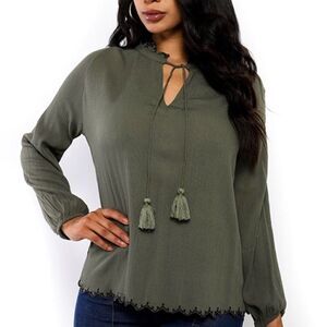 Olive colored Sweet Claire top